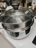 爱仕达（ASD）汤锅 304不锈钢小蒸锅 蒸煮一体汤锅 22CM燃气电磁炉通用奶锅B1-Z 实拍图