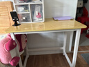 舒客艺家 电脑桌台式小户型小桌子家用学习桌写字办公书桌电竞长条桌子 木纹白架单桌80*50*74 加固电脑桌 实拍图