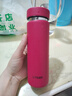 虎牌（TIGER）梦重力轻量便携不锈钢保温保冷水杯MMP-B30C-RP浆果红300ml 实拍图