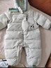 巴拉巴拉童装婴儿羽绒服连体衣宝宝2025新款冬装加厚保暖哈衣爬服萌趣造型 绿色恐龙-白鸭绒 66 cm-充绒量66g 实拍图
