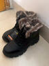 全洲狼 雪地靴男冬季新款东北棉鞋男大码抗寒防水加绒保暖轻便防滑靴子 黑色棉鞋-升级版 加绒 42 (260mm) 实拍图