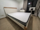 全友家居 原木奶油风板式床1.5米x2米实木床脚简约主卧室家用双人大床 实拍图