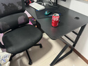 甄严选电脑桌台式电竞桌椅套装组合桌子办公家用桌学习桌书房书桌写字桌 【黑架+黑碳纤纹面】单桌120*60 实拍图