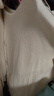优衣库女装精纺美利奴羊毛罗纹圆领针织短开衫/25秋冬新款478336 01 乳白色 XL /165/92A 实拍图