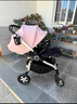 朗纳铂（land leopard）老虎Pro婴儿推车婴儿车轻便折叠双向超大轮避震儿童BB伞车 小猪粉【银】 实拍图