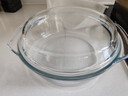 格娜斯双耳透明耐热玻璃碗大号带盖微波炉专用碗汤碗面碗沙拉碗烤箱碗2L 实拍图
