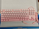 惠普（HP）GK200机械键盘有线办公游戏键盘 20种背光灯效 87键电竞键盘鼠标套装电脑外设键鼠 侧刻渐变粉【青轴】白光 实拍图