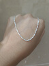 顺庆银楼 银项链女 锁骨链银饰品女 999足银本色元宝链2023新款轻奢小众 5克45CM长配证书 实拍图
