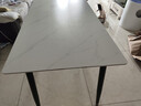 全品屋岩板餐桌家用4-6人小户型桌椅组合长方形现代简约吧台吃饭大桌子 【12MM厚】哑光雪山白 送货入户 120cm 【宽70CM】单桌子 实拍图
