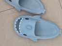 迟到时光鲨鱼拖鞋男居家新品厚底软底防滑凉拖鞋男士四季室内凉拖鞋女外穿 雾霾蓝 40-41 【适合40-41码】 实拍图