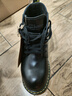 马登男士马丁靴秋冬加绒工装靴英伦风黑色休闲皮鞋男通勤百搭真皮靴子 黑色 [软皮/6孔]情侣款 37 女码 实拍图