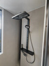 摩普卫浴F1恒温淋浴花洒全套枪灰色浴室明装增压洗浴喷头全铜套装 【恒温数显除氯】F1枪灰色款 实拍图