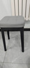 煜柠苑家用餐椅北欧轻奢软包凳子现代简约可叠放餐桌椅子客厅塑料高板凳 高级灰【黑腿-加厚软包】1把 实拍图