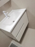 浴美优品实木浴室柜陶瓷一体盆卫生间洗手洗脸盆柜组合洗漱台镜柜奶油风 L16吊柜70cm普通镜柜+陶瓷盆 实拍图