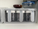 ecoco意可可厨房旋转置物架多功能调料收纳架加厚调料瓶托盘收纳盒厨房置物架 三格-壁挂密封调料罐-灰色 实拍图
