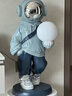 贝汉美（BHM）轻奢宇航员太空人落地摆件大件客厅电视柜装饰品乔迁之喜搬家礼物 灰蓝色（蓝牙音响款）+底座 实拍图