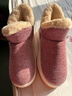 熊猫牛牛厚底防滑 冬季保暖棉拖鞋全包跟男女室内家居月子带后跟毛毛棉鞋 酒红 39-40 合适37-38的脚 实拍图
