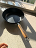 古臻匠铁锅煎锅无涂层平底炒锅家用不易粘煎蛋牛排专用煤气电磁炉 28cm 实拍图