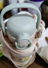 膳魔师（THERMOS）儿童吸管保温杯学生杯316L不锈钢带卡扣带杯套放书包侧袋上学TCKU 实拍图