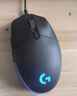 罗技（G）G102第二代游戏鼠标 RGB流光灯效鼠标 轻量化  游戏级8000DPI传感器 黑色 200-8000DPI 实拍图