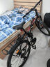 凤凰（Phoenix）可折叠山地车自行车成人男女新款式学生12到18岁变速越野软尾单车 双避震【密封全轴承】钢架/辐条轮黑红 26寸-24速【身高158-188cm】 实拍图