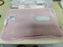 彩虹热水袋暖手宝充电暖宝宝暖水袋注水暖手袋热敷暖肚子 粉色 实拍图