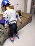 斯威（SWAY）轮滑鞋儿童溜冰鞋男女童初学套装中小学滑轮滑冰旱冰鞋成人直排轮 波蓝八轮全闪+头盔护具+一体支架 L (适合12岁-成人)平时鞋码36-41 实拍图