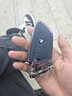 迪加伦 高档真皮金属 宝马钥匙套 宝马新3系5系X1X3X5X7刀锋6系GT 汽车用钥匙包壳 宝石蓝+钥匙扣  实拍图