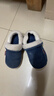牧童儿童棉拖鞋男冬加绒保暖家居鞋室内软底亲子包跟棉鞋女 浆果蓝210 实拍图