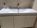 恒洁（HEGII）浴室柜 陶瓷一体盆 美妆镜柜套装洗脸盆组合卫生间奶油风 包安装 【除雾镜柜】BC6189-100cm 实拍图