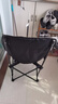 小魔户外折叠椅 折叠靠背椅加高月亮椅露营折叠凳子便携躺椅钓鱼椅 黑 实拍图