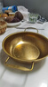 【韩剧同款】加厚不锈钢干锅海鲜锅火锅金色平底浅锅双耳锅泡面锅 迷你款17cm【金色】双柄汤锅 实拍图