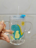 富光玻璃杯家用儿童牛奶杯子带刻度吸管水杯男女宝宝冲泡奶粉杯带把手 实拍图