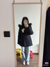 KOLON SPORT可隆羽绒衣防水防风透湿女士中量毛领连帽鹅绒服 实拍图