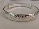 唯一（Winy）银手镯足银9999实心镯子女款纯银饰品妈妈生日礼物送老人长辈 实拍图