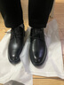 红蜻蜓真皮男鞋秋冬舒适商务休闲皮鞋高级正装德比鞋婚鞋WTA7376黑色41 实拍图