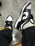 耐克NIKE男复古休闲板鞋 DUNK缓震运动鞋 HF5441-100黑白43 实拍图