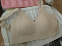 都市丽人软支撑内衣女文胸无痕上托大胸显小无钢圈薄款防下垂胸罩灰兰色XL 实拍图