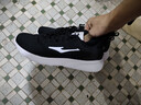 鸿星尔克跑步鞋秋季透气男鞋轻便网面通勤休闲跑鞋户外慢跑运动鞋子经典款 正黑/正白-2123【网面透气】 42 实拍图