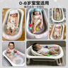 iuu婴儿洗澡盆儿童浴盆大号宝宝可折叠可坐可躺新生儿童用品 【北欧灰】浴盆+可调节浴架+脸盆 材质：食品级PP材质，安全无异味 实拍图