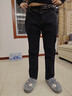 真维斯（JEANSWEST）牛仔裤男加绒2025冬季轻商直筒修身保暖牛仔长裤男黑色加绒36 实拍图