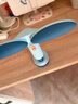 得力（deli）坐姿矫正器舒适软硅胶学生写作姿势纠正器 近视低头驼背纠正姿势夹桌生日开学礼物蓝 实拍图