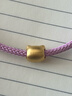 周生生【细绳】串珠3mm细版手绳转运珠皮绳男女定价不锈钢绳-霧粉紫 V17 实拍图