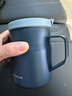 乐扣乐扣（LOCK&LOCK）遇见惬意保温保冷咖啡杯带手柄男女水杯子370ML蓝色LHC4262NVY 实拍图