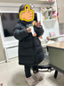 保姆鹅  【风墙】儿童羽绒服宝宝中长款护脸加厚外套保暖童装[NG2664] 炭黑 120 实拍图