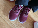 足力健老人鞋中老年轻便休闲散步鞋2431380J 女 酒红 36 实拍图