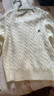 三彩2025冬季新款绣花绞花针织衫圆领毛衫长袖M 奶白色 S 155/80A 晒单实拍图