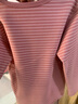 浪莎儿童保暖内衣套装女童秋冬阳离子加绒睡衣家居服女孩秋衣秋裤套装 粉色-宽条纹 140（建议身高130-140）  实拍图