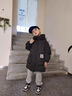 G.duck小黄鸭儿童羽绒服 中大童新款冬季韩版男童中长款洋气加厚外套潮 黑色 150 实拍图