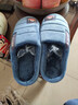 大嘴猴（paul frank）棉拖鞋男士秋冬季室内家居拖鞋毛绒保暖厚底棉鞋男款深蓝270PF607 实拍图